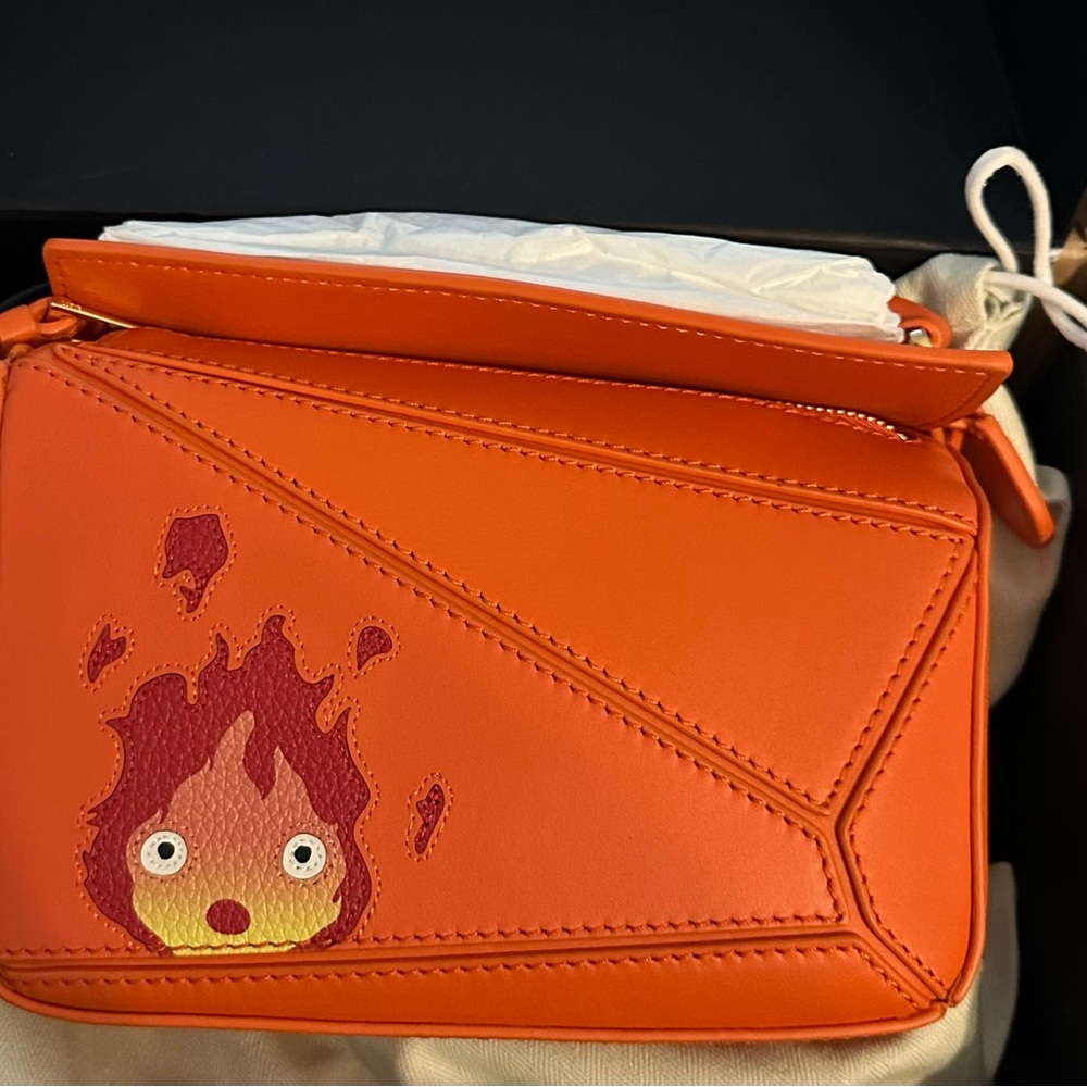 LOEWE X Howl’s Moving Castle Calcifer Mini Puzzle bag